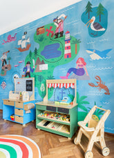 Papel de Parede Infantil Mapa do Tesouro - Painel